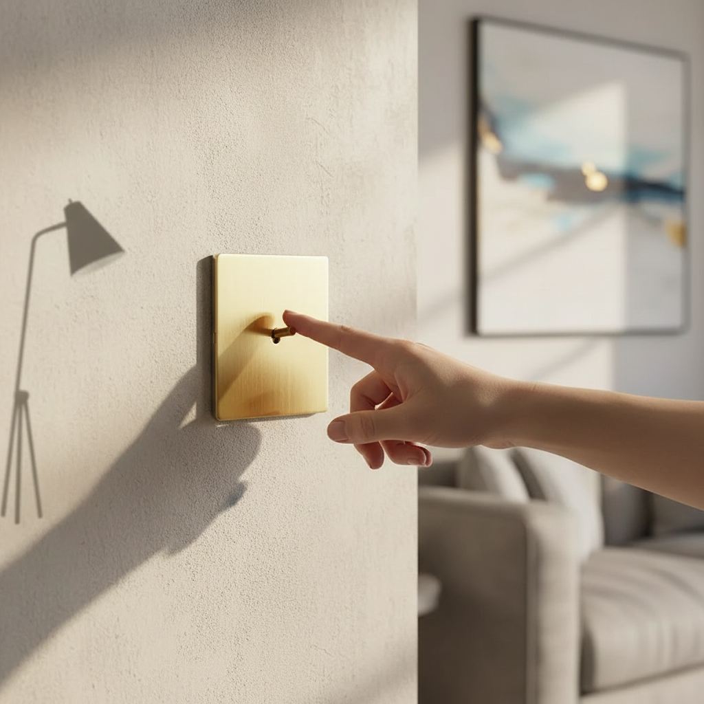 Wall Light Toggle Switch Gold Stainless Steel Panel 1-4 Gang 2 Way Switch EU Socket For Home