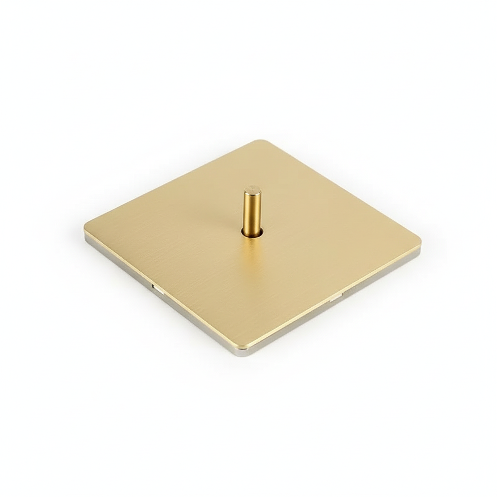 Wall Light Toggle Switch Gold Stainless Steel Panel 1-4 Gang 2 Way Switch EU Socket For Home