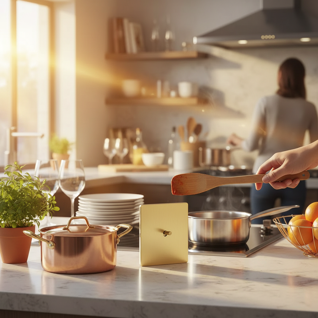 Wall Light Toggle Switch Gold Stainless Steel Panel 1-4 Gang 2 Way Switch EU Socket For Home